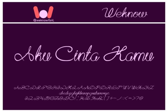 Aku Cinta Kamu: A Whimsical Script Font for Editorial Design