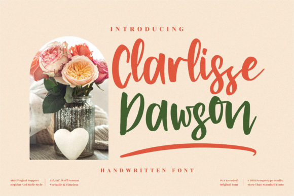 Clarissa Dawson: A Script Font for Editorial Elegance