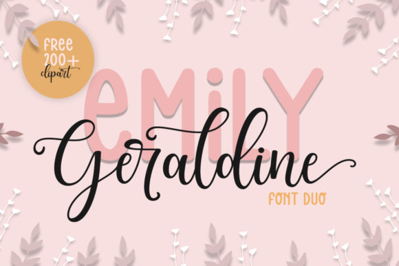 Emily Geraldine: A Refined Script Font for Editorial Design