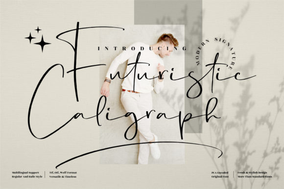 Futuristic Caligraph: Elevating Editorial Design with Modern Script Typography