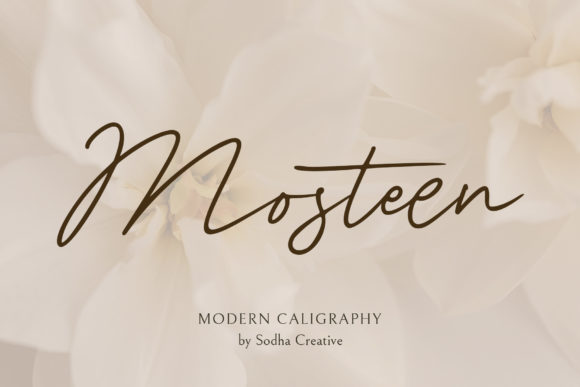 Mosteen: The Script Font That Elevates Handmade Product Design