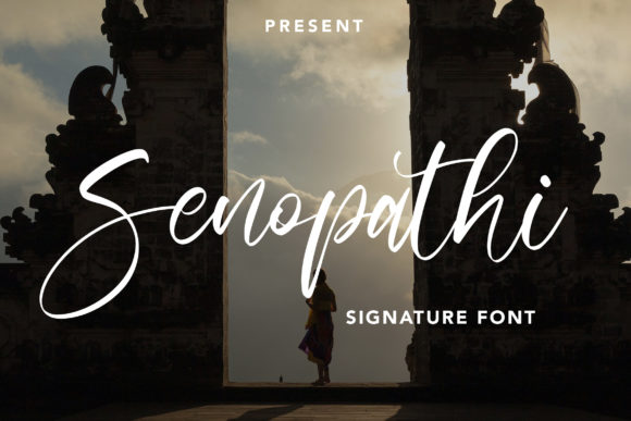 Senopathi: A Delicate Script Font for Editorial Elegance