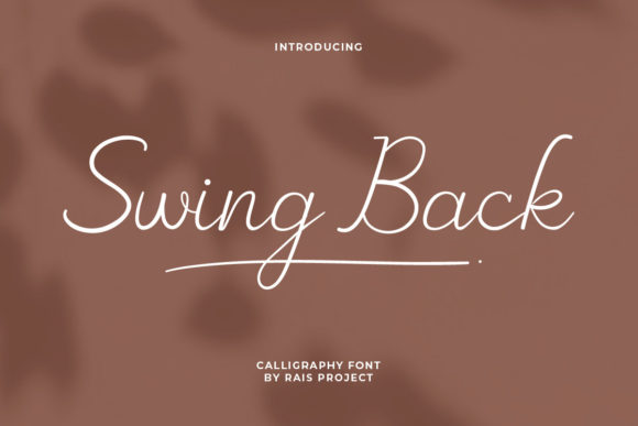 Swing Back: A Delicate Script Font for Editorial Design