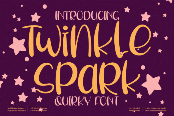 Twinkle Spark: A Whimsical Script Font for Editorial Design
